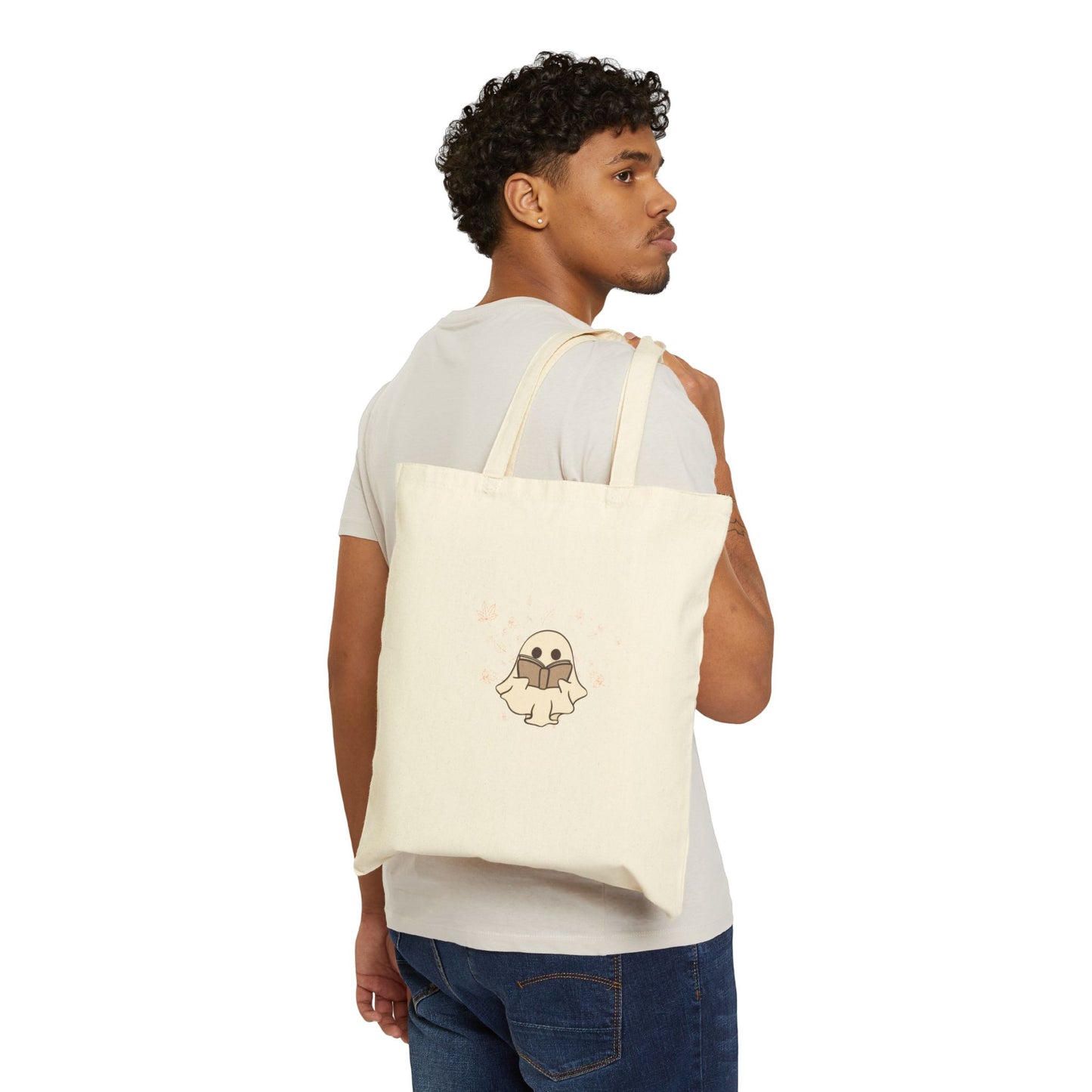Ghost Cotton Canvas Tote Bag